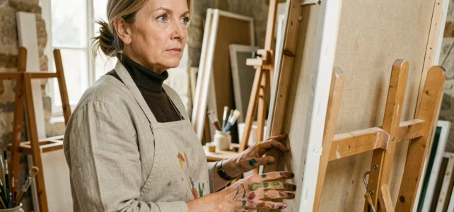 Découvrez les photos de Béatrice Vonderweidt et sa peinture, de muse à artiste